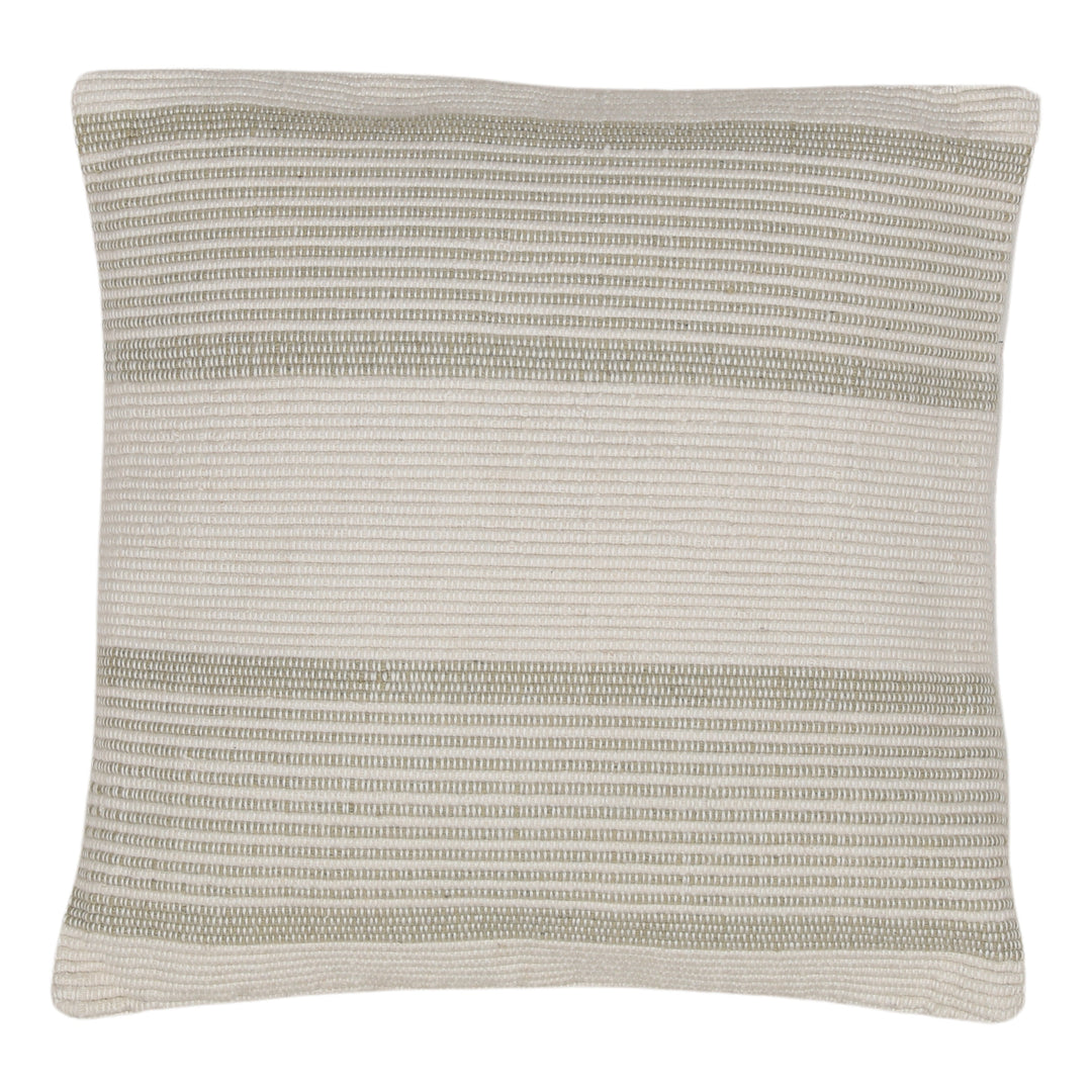 Sabyan Outdoor Pillow Sage — Front Three-Quarter