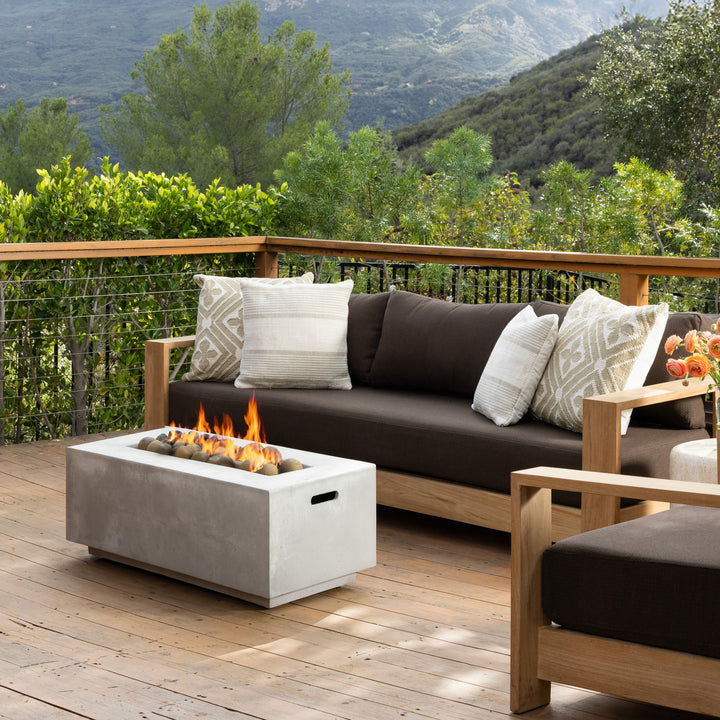 Sabyan Outdoor Pillow Sage — Lifestyle