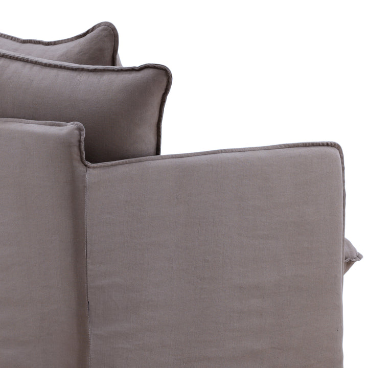Lexa Sofa Chair Slipcover Stone — Detail 3