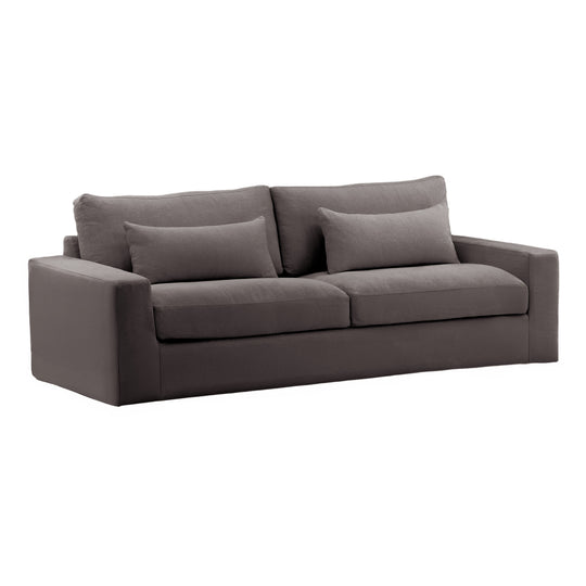 Silvie Sofa Slipcover Stone — Front Three-Quarter