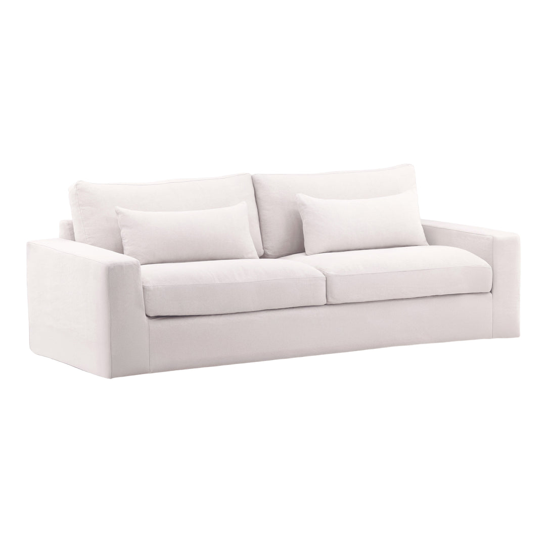 Silvie Sofa Slipcover White — Front Three-Quarter