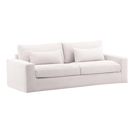 Silvie Sofa Slipcover White — Front Three-Quarter