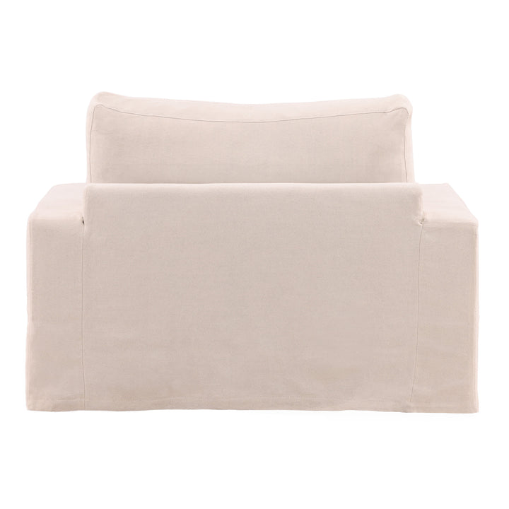 Silvie Sofa Chair Slipcover Natural — Back