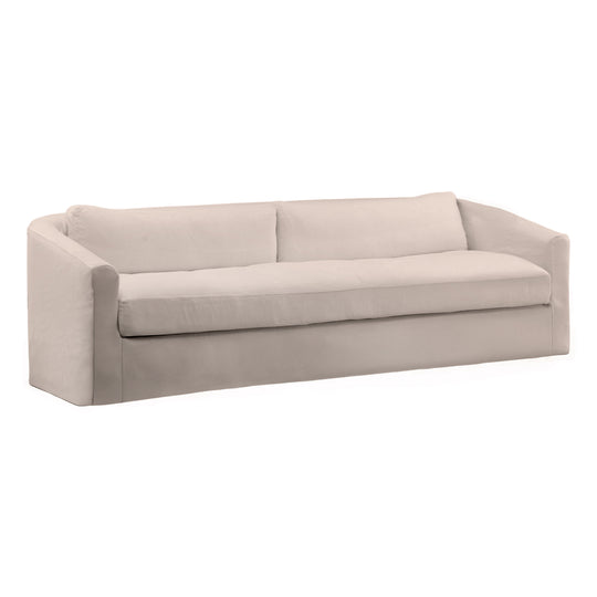 Violetta Sofa Slipcover Natural — Front Three-Quarter