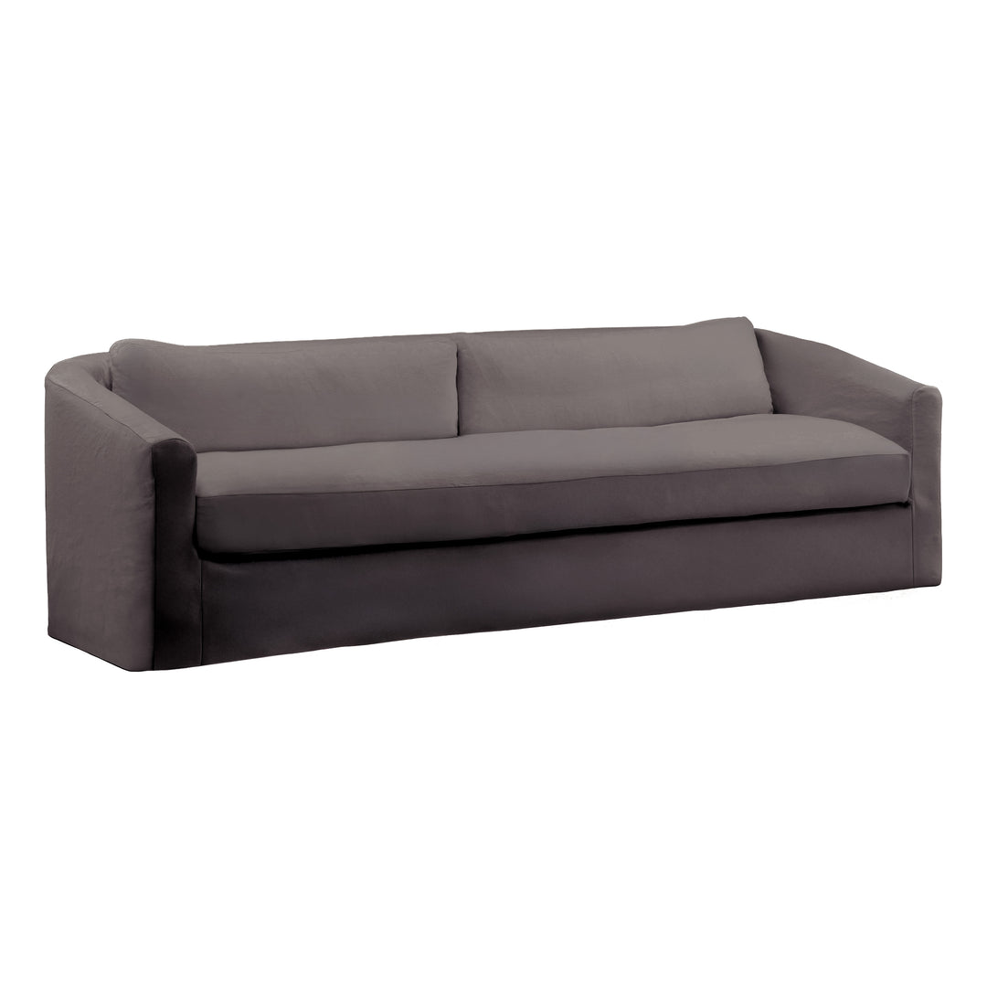 Violetta Sofa Slipcover Stone — Front Three-Quarter