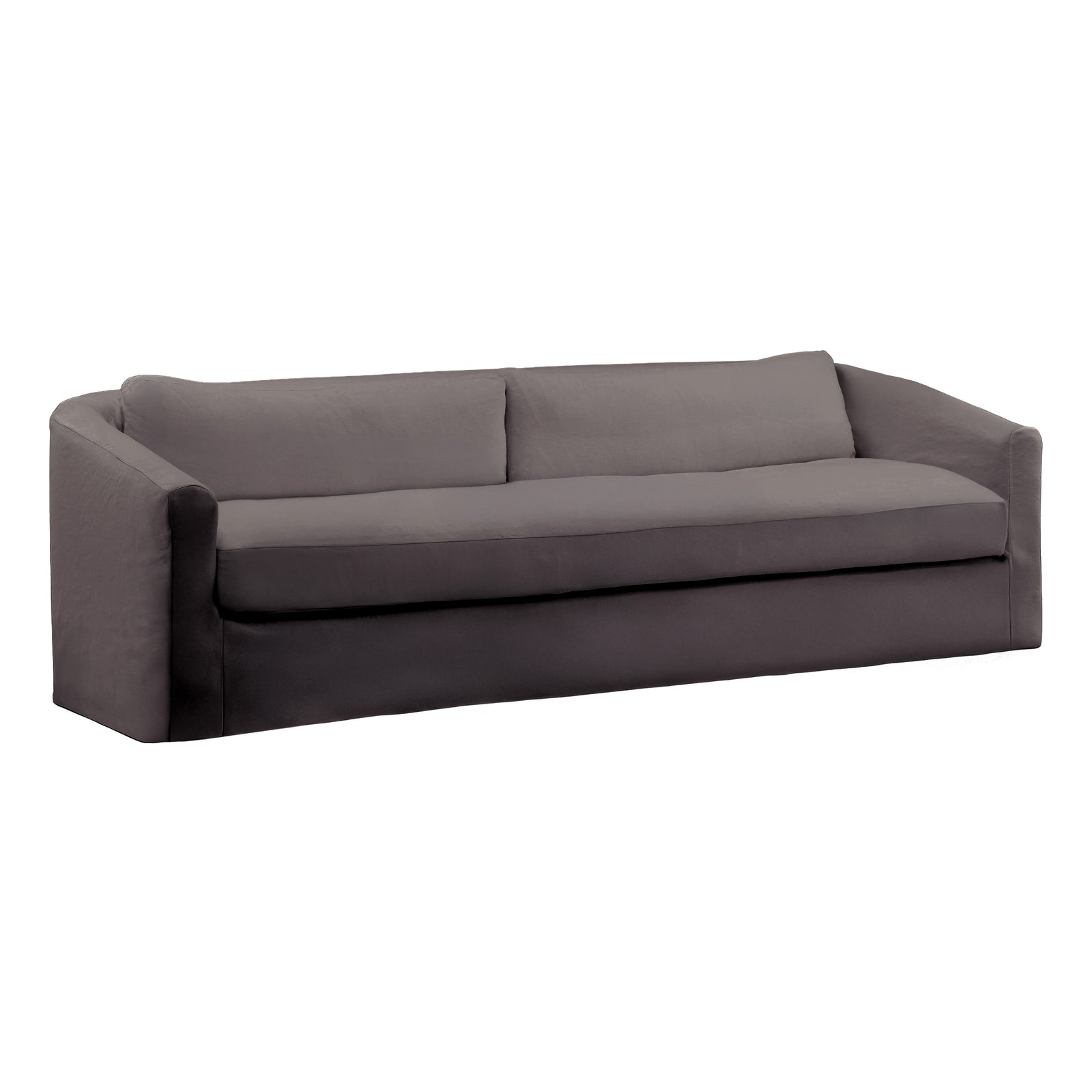 Violetta Sofa Slipcover Stone — Front Three-Quarter