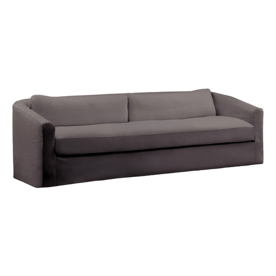 Violetta Sofa Slipcover Stone — Front Three-Quarter