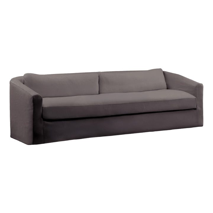 Violetta Sofa Slipcover Stone — Front Three-Quarter