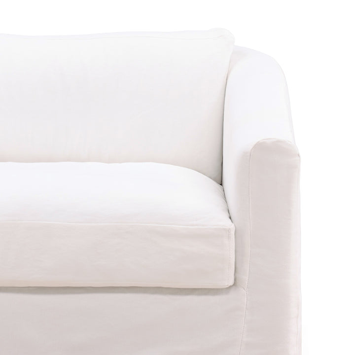 Violetta Sofa Chair Slipcover White — Detail 2