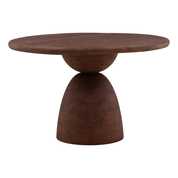 Amberley Dining Table Brown 48" — Front Three-Quarter