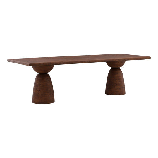 Amberley Dining Table Brown — Front Three-Quarter