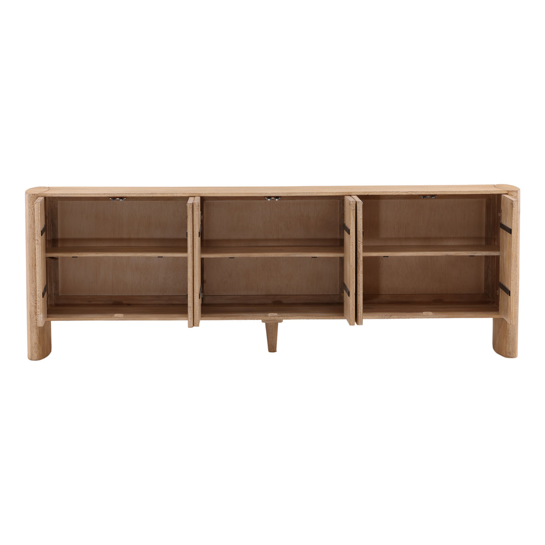 Lorcen Sideboard Light Natural — Open Door