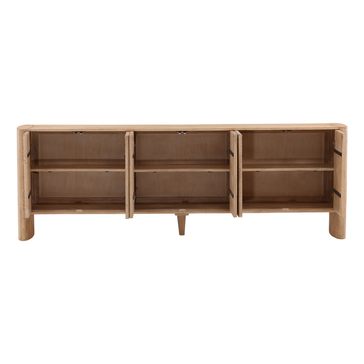 Lorcen Sideboard Light Natural — Open Door