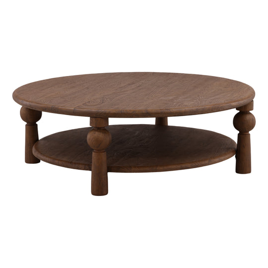 Nethann Coffee Table Brown — Front Three-Quarter