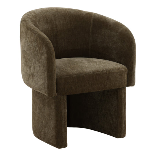Ynez Dining Chair Olive — Front Three-Quarter
