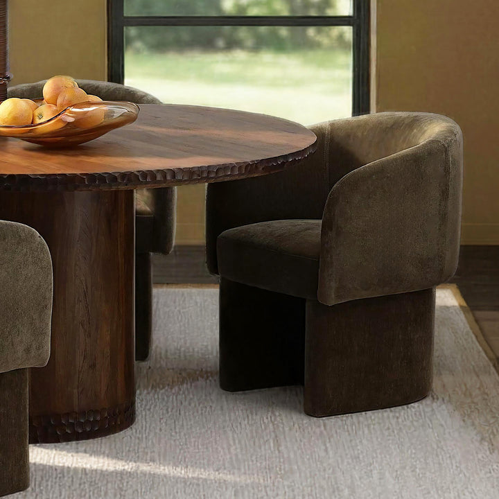 Ynez Dining Chair Olive — Lifestyle