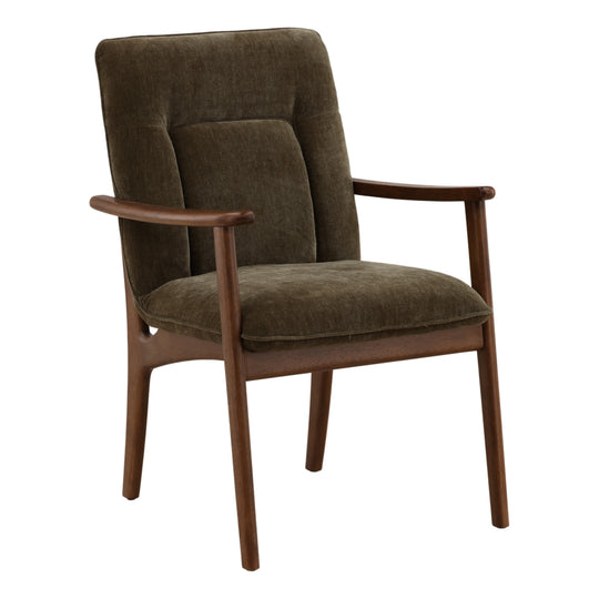 Tallesa Dining Chair Olive — Front Three-Quarter
