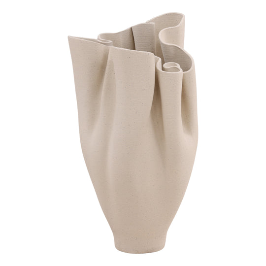 Aureli Vase Large Ivory — Front Three-Quarter