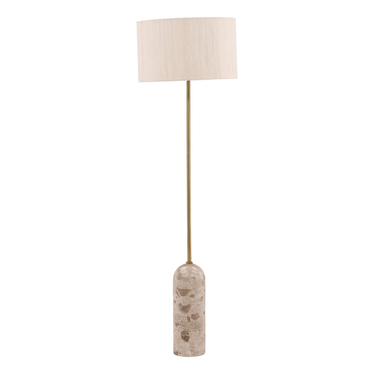 Letrice Floor Lamp Cream — Front Three-Quarter