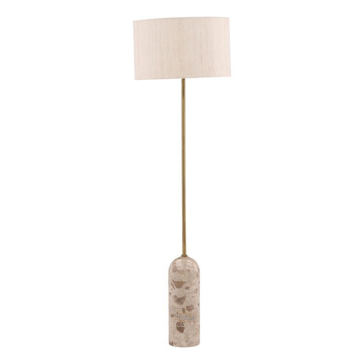 Letrice Floor Lamp Cream — Front Three-Quarter