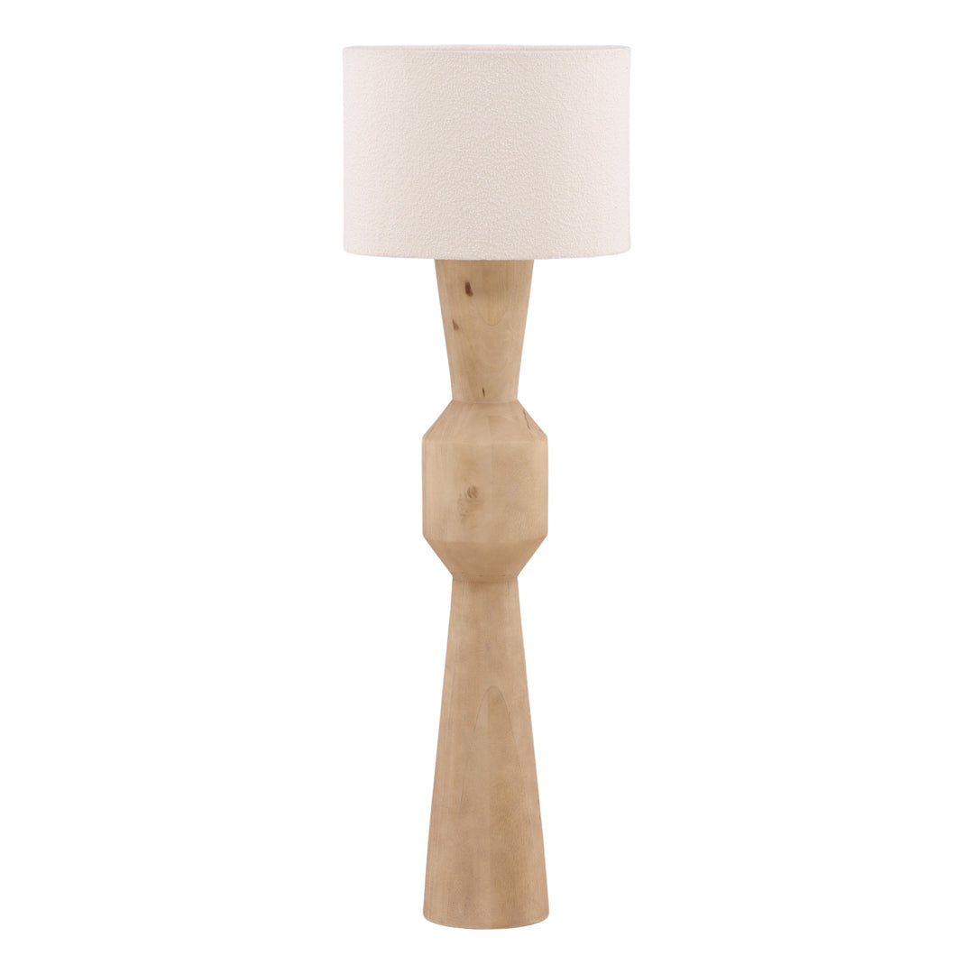 Marizta Floor Lamp Natural Brown — Front Three-Quarter