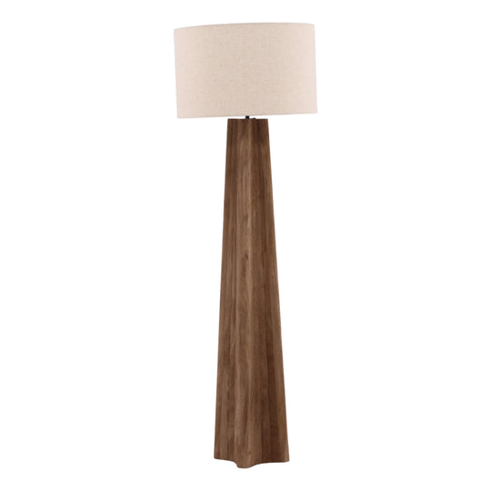 Devain Floor Lamp Light Brown — Front Three-Quarter