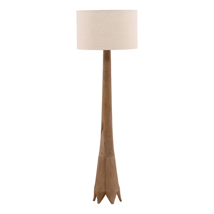 Britta Floor Lamp Light Brown — Front Three-Quarter