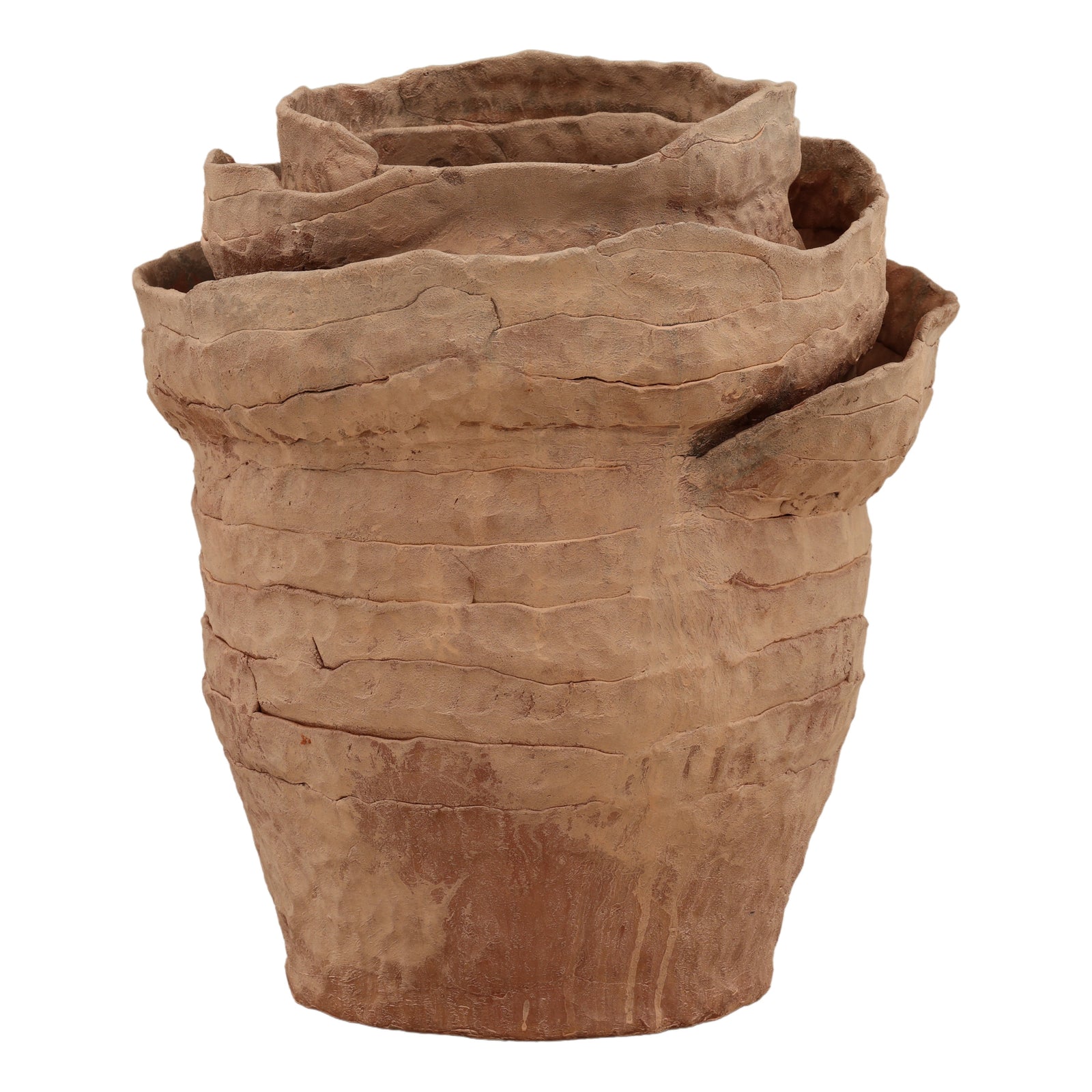 Shaie Vase Terracotta — Front Three-Quarter