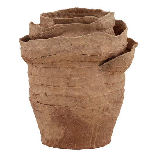 Shaie Vase Terracotta — Front Three-Quarter
