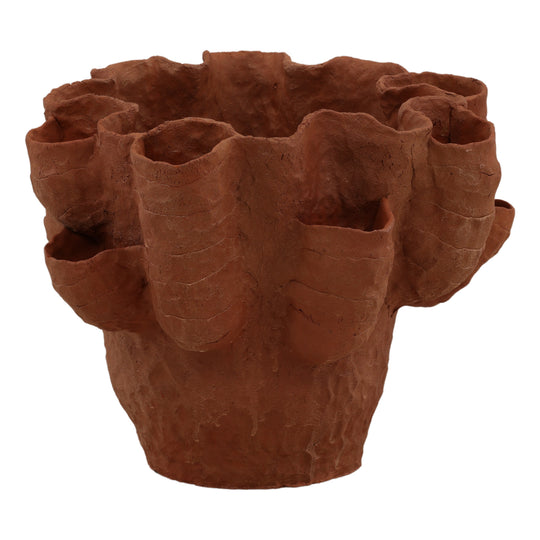 Coralea Vase Terracotta — Front Three-Quarter