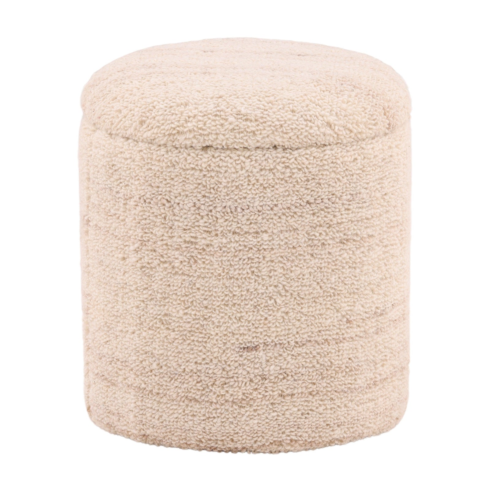 American Home Furniture Kian Stool Ivory OTTOMANS, POUFS, + STOOLS