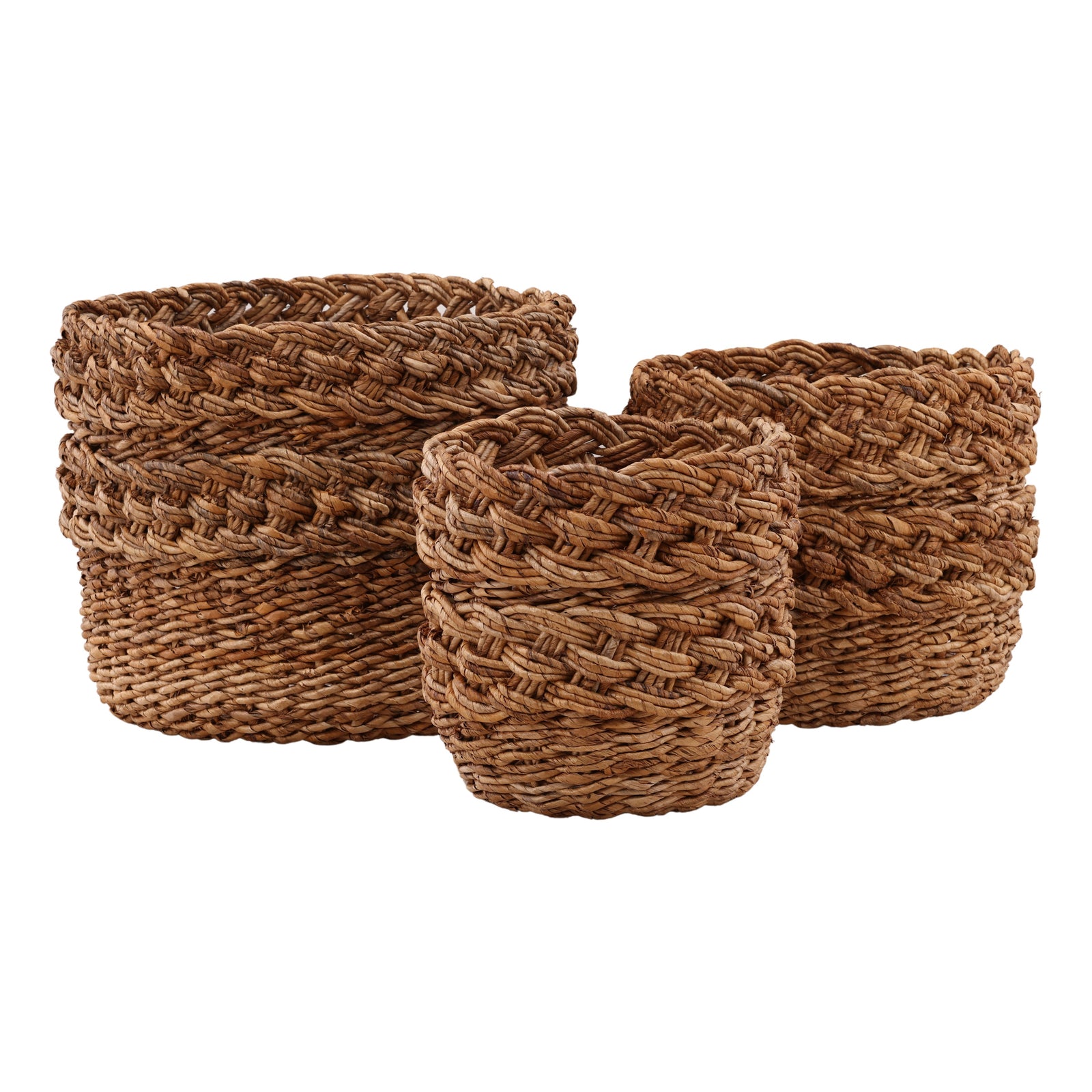 Aliona Basket Set of 3 Natural — Front