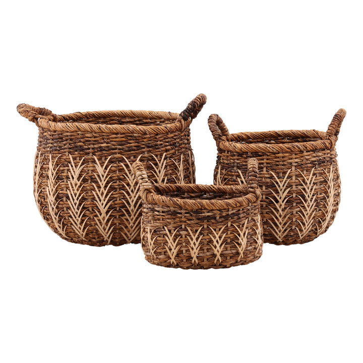 Broghan Basket Set of 3 Natural — Front