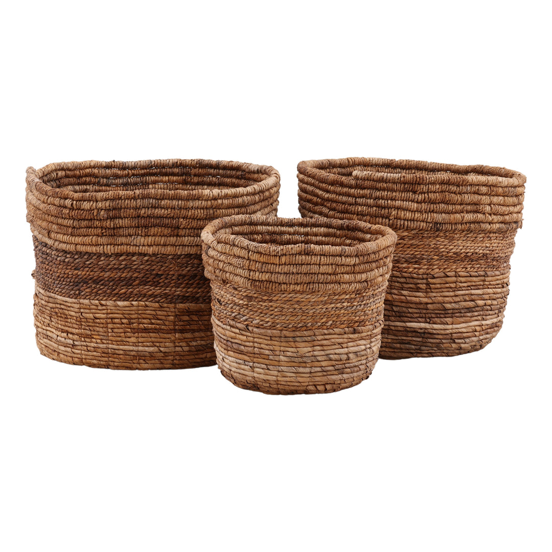 Clery Basket Set of 3 Natural — Front