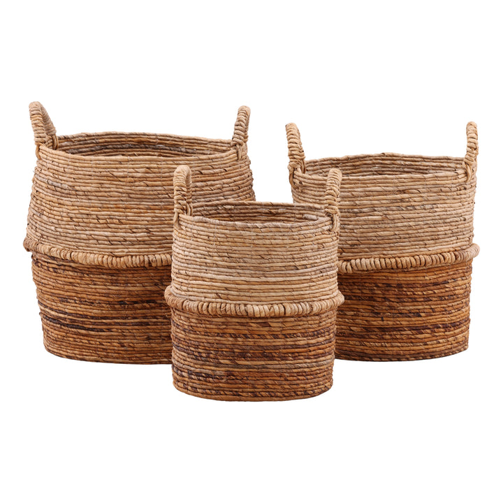 Hickery Basket Set of 3 Natural — Front
