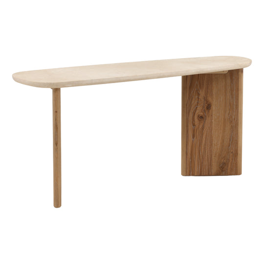 Elwynn Console Table Natural — Front Three-Quarter