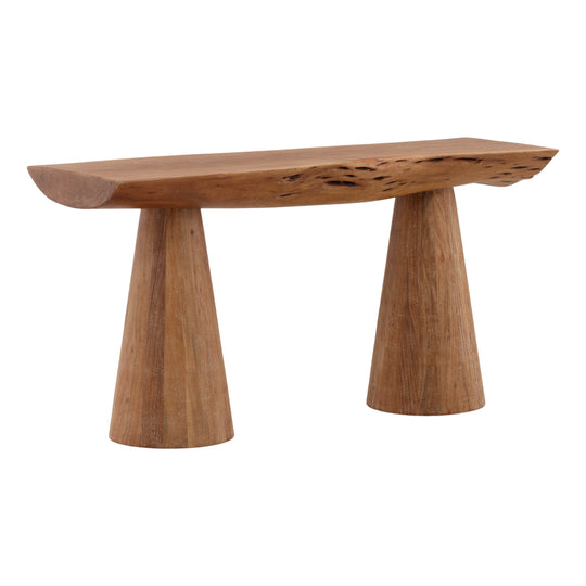 Hargrave Console Table Natural — Front Three-Quarter