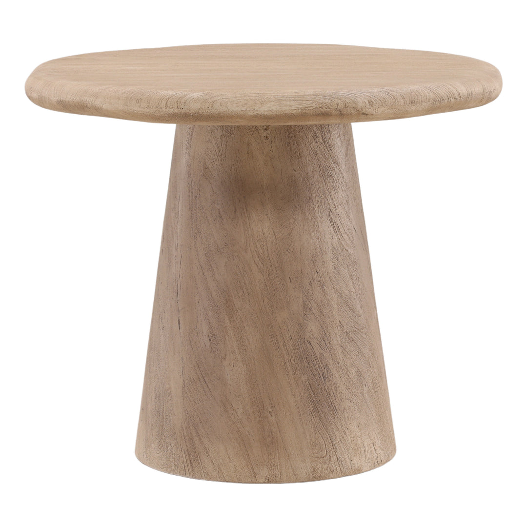 Marcy Bistro Table Weathered Natural — Front Three-Quarter
