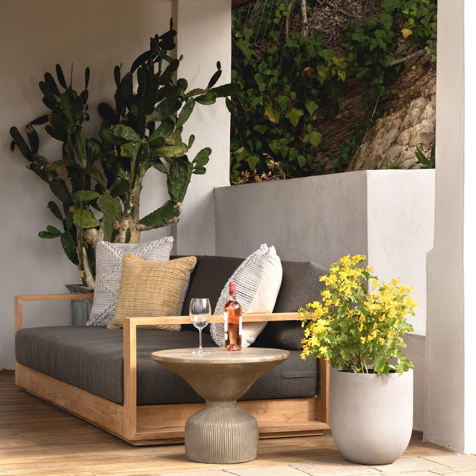 Charcoal and Natural Teak
