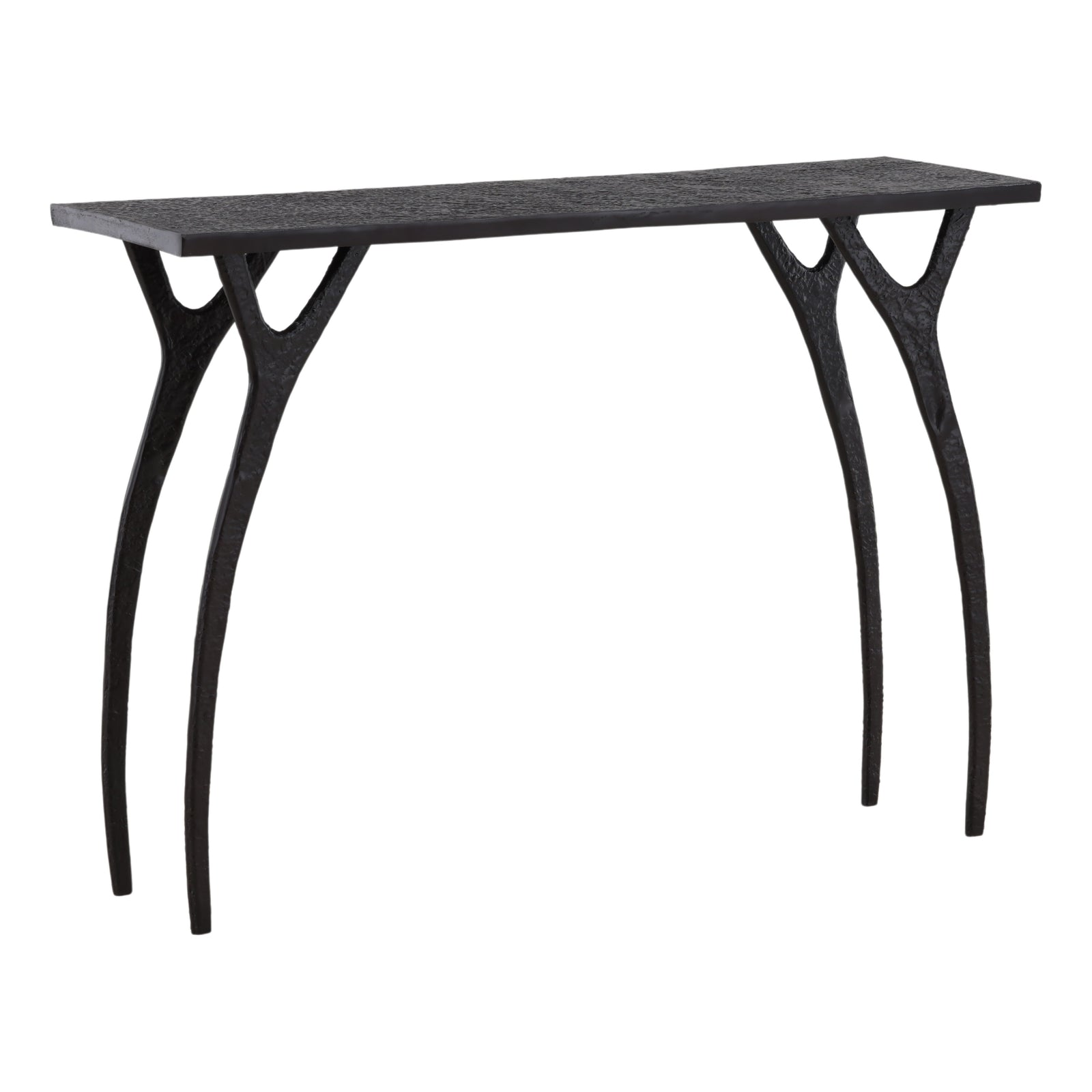 Bastian Console Table Black — Front Three-Quarter