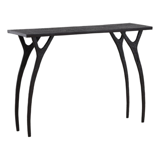 Bastian Console Table Black — Front Three-Quarter
