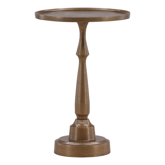Lunede Side Table Antique Brass Large — Front Three-Quarter