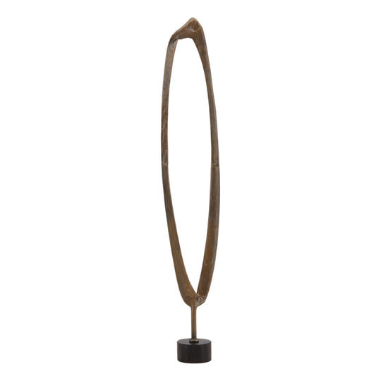 Stanfeld Sculpture Antique Brass Large — Front Three-Quarter
