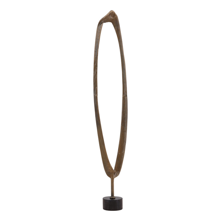 Stanfeld Sculpture Antique Brass Large — Front Three-Quarter