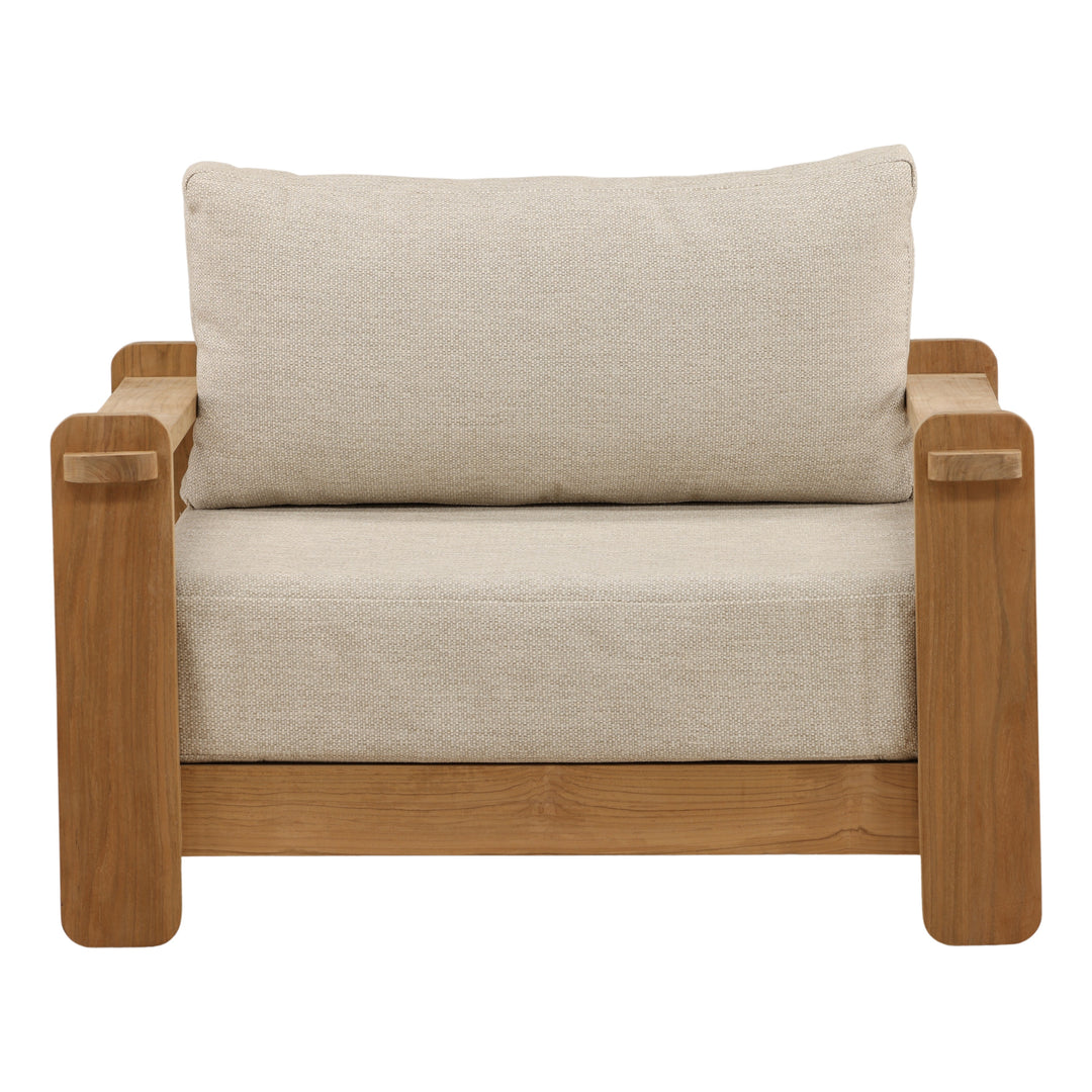 Julienne Outdoor Sofa Chair Taupe — Front