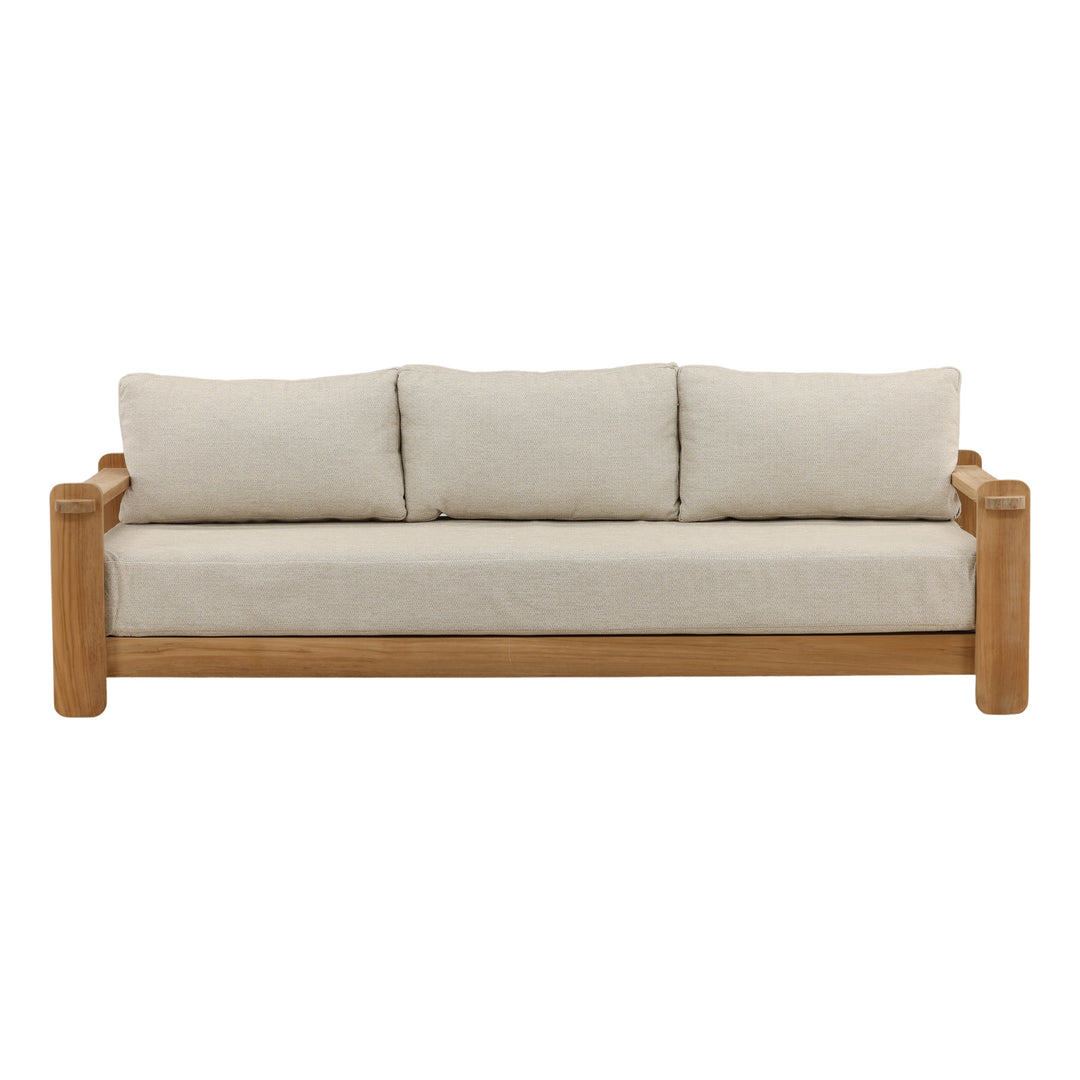 Julienne Outdoor Sofa Taupe — Front