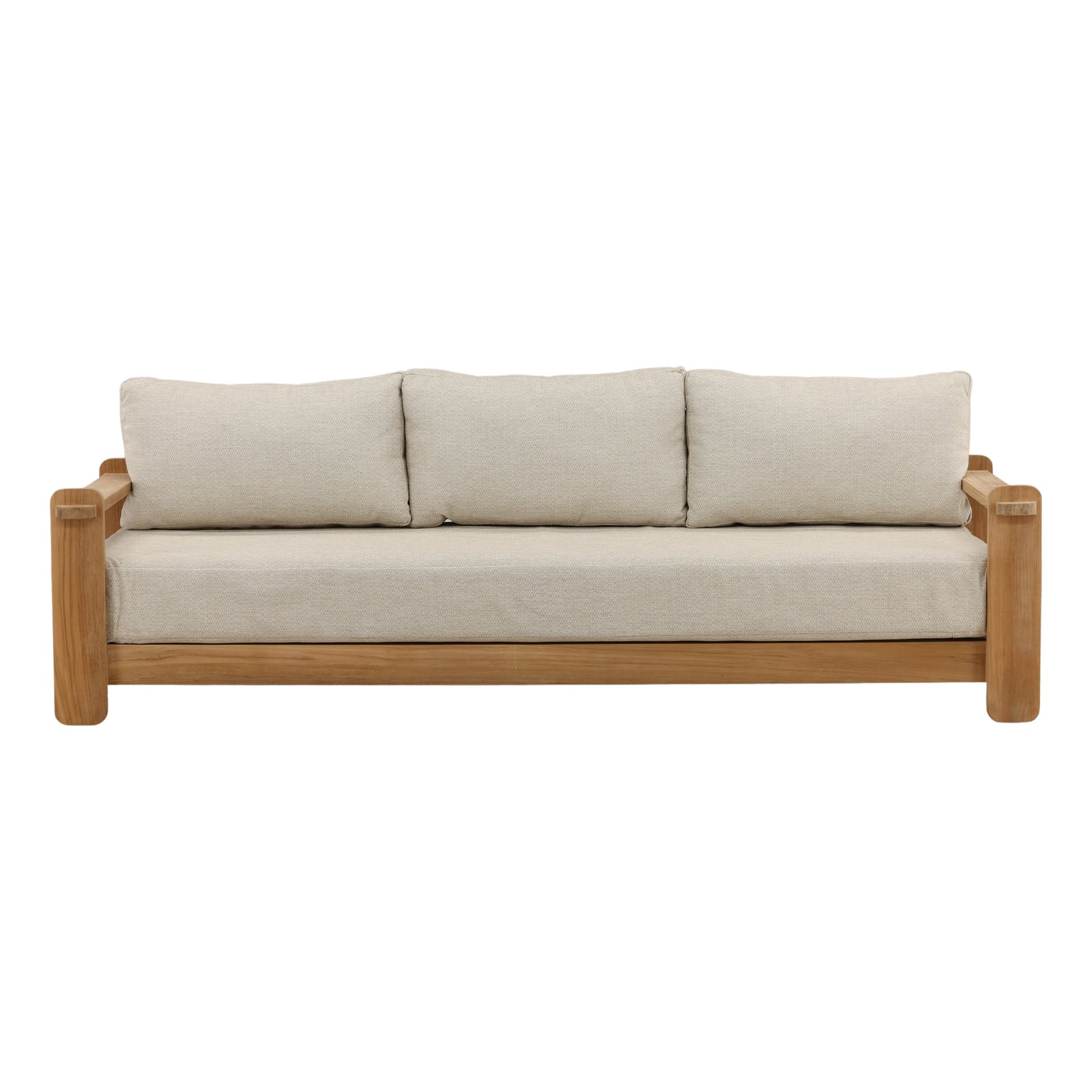Julienne Outdoor Sofa Taupe — Front