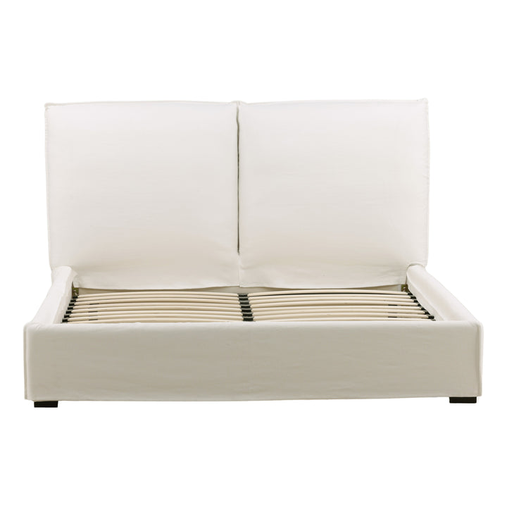 Omario Bed King Off White — Front