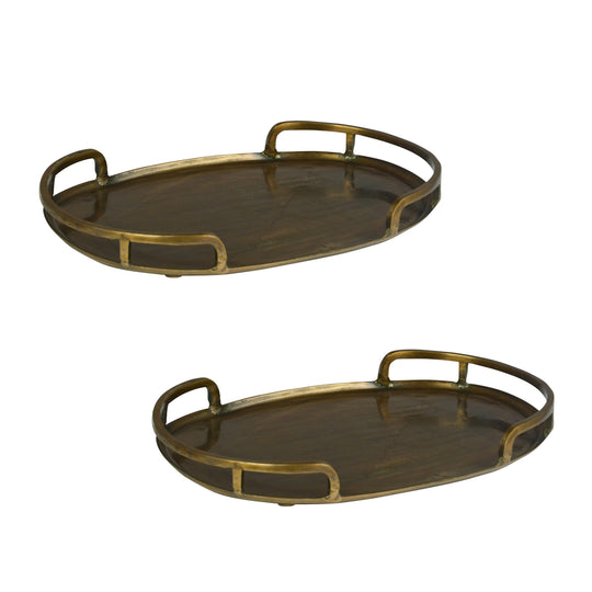 American Home Furniture Fatimae Tray - Set of 2 DECORATIVE TRAYS, PLATES, + BOWLS
