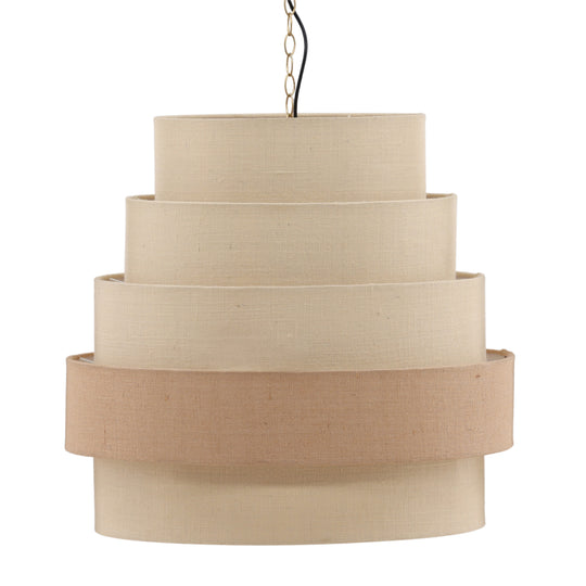 Danetta Pendant Light White Natural — Front Three-Quarter